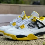 Air Jordan 4 White Black Yellow AJ4 AQ9129-101