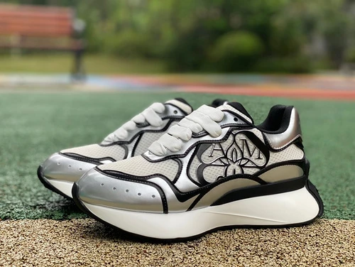 Alexander McQueen Sprint Runner Silver White