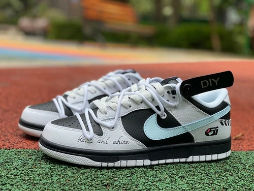 Nike Dunk Low Reverse Panda Black White Blue FD9064-011