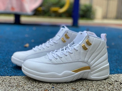 Air Jordan 12 WMNS Phantom White Gold Sneakers FD9101-007