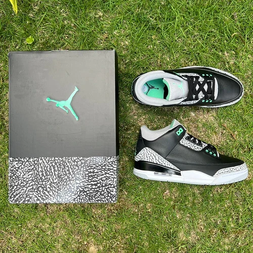 Air Jordan 3 Green Glow Black Green T1 Version