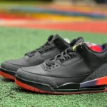 J Balvin x Air Jordan 3 Rio Black Rainbow Cut Piece Version