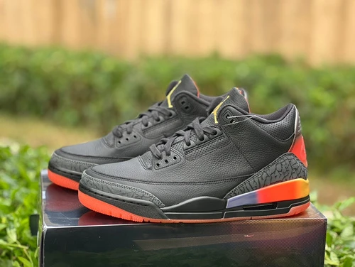 J Balvin x Air Jordan 3 Rio Black Rainbow DG 2.0 Version