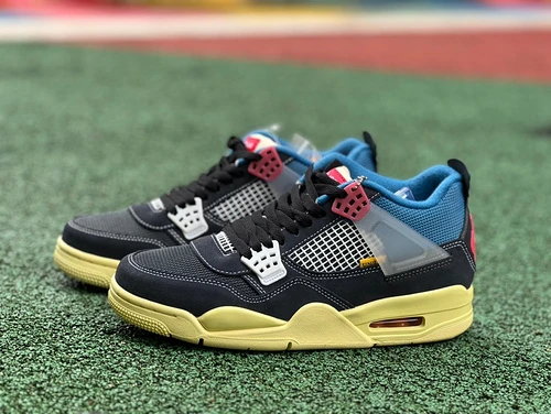 Air Jordan 4 x Union Black Blue AJ4 Cut Piece Version DC9533-001