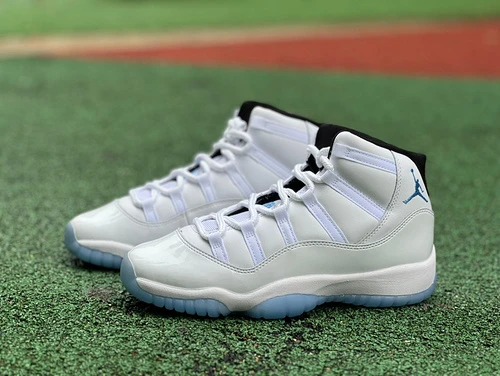Air Jordan 11 WMNS Legend Blue White Blue Basketball Shoes 378038-104