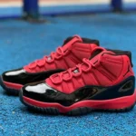 Air Jordan 11 Bred Black Red Basketball Shoes CT8012-600