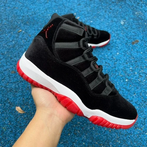 Air Jordan 11 WMNS Bred Velvet Black Red Velvet Basketball Shoes DB5457-061