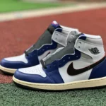 Air Jordan 1 White Blue Black High Sneakers DZ5485-100