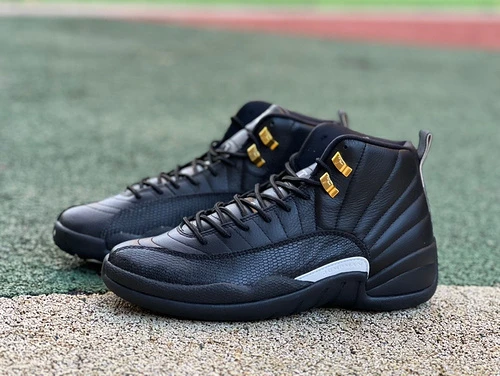 Air Jordan 12 The Master Black Gold Sneakers 130690-013
