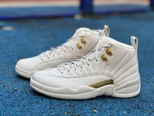 Air Jordan 12 Phantom White Gold Sneakers FD9101-007