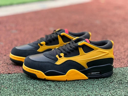 Air Jordan 4 RM Black Yellow Red AJ4 Low Top FQ7939-007