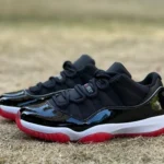 Air Jordan 11 Low Bred 2025 Black Red Basketball Shoes FV5104-006