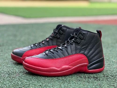 Air Jordan 12 Flu Game Black Red Sneakers CT8013-002