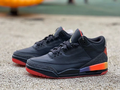 J Balvin x Air Jordan 3 Rio Black Rainbow RN Version