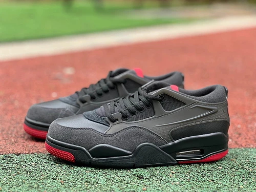Air Jordan 4 RM Black Red AJ4 Low Top FQ7939-060