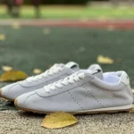 MIU MIU Plume Grey Leather Sneakers