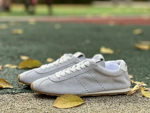 MIU MIU Plume Grey Leather Sneakers