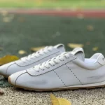 MIU MIU Plume Beige Leather Sneakers