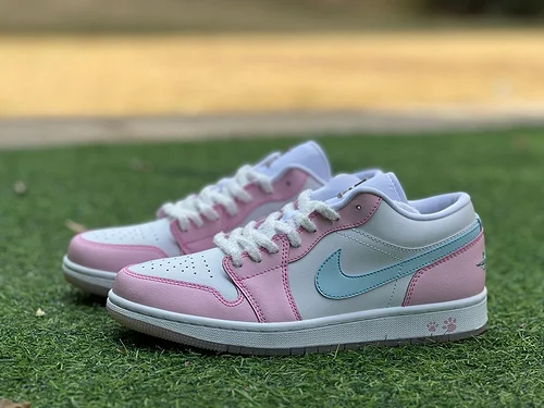 Air Jordan 1 Low White Pink Blue HM3706-141