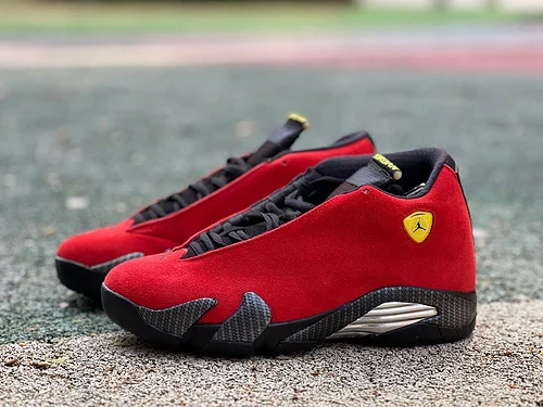 Air Jordan 14 Ferrari Red Black Basketball Shoes 654459-670
