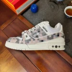 LOUIS VUITTON LV Trainer White Checkered Shoes