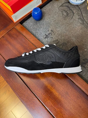 CHANEL 25P German Trainer Shoes Black