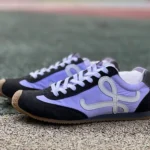 LOEWE Ballet Runner 2.0 Black Purple Leather Shoes