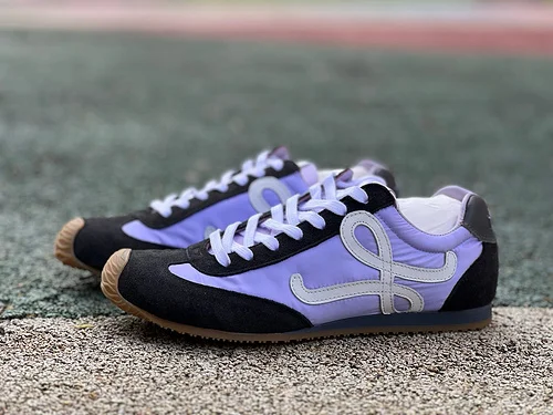 LOEWE Ballet Runner 2.0 Black Purple Leather Shoes