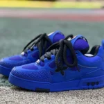 LOUIS VUITTON Skate Blue Leather Shoes