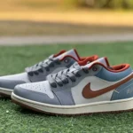 Air Jordan 1 Low White Grey Blue Orange Shoes FZ5045-091