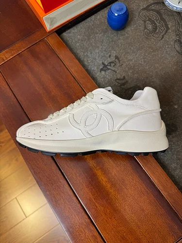 CHANEL 25P German Trainer Shoes White