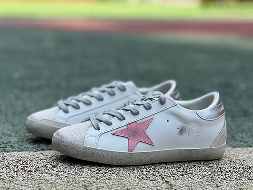 Golden Goose Super-Star GGDB White Silver Pink Shoes