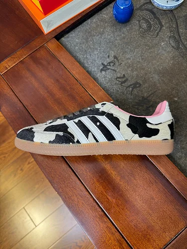 Adidas Samba Pony Hair Brown White Shoes JR1256