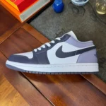 DT Air Jordan 1 Low White Black Purple Shoes 553558-145