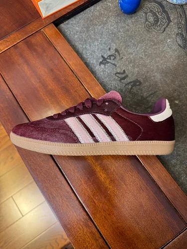 Adidas Samba Pony Hair Red Shoes JP5330