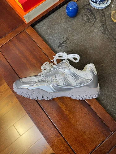 GG-CC Women's Casual Sports Running Shoes Silver Pearl