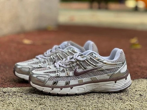 Nike P-6000 White Silver Pink Low Top Sneakers IB4019-019