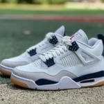 S2 Pure Original AJ4 SB White Blue Gum Sole Sneakers Nike SB x Air Jordan 4 ¡°Navy¡± DR5415-100