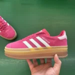 Adidas Originals Gazelle Bold Women's Platform Low Top Sneakers Pink White ID6997