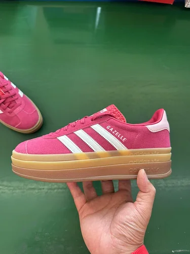 Adidas Originals Gazelle Bold Women's Platform Low Top Sneakers Pink White ID6997