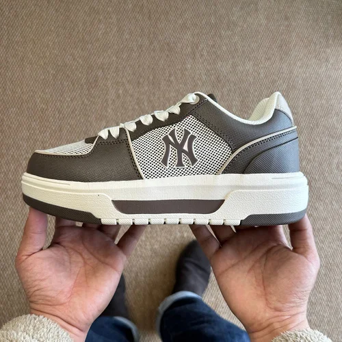 MLB White Brown Sneakers 3ASXLSL4N (GP001) Standard Brown 50BRS