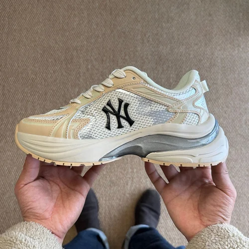 MLB Beige Silver Yellow Dad Shoes Item: 3ARNSPL4N (GP010) Standard Beige/Standard Grey 50BGS
