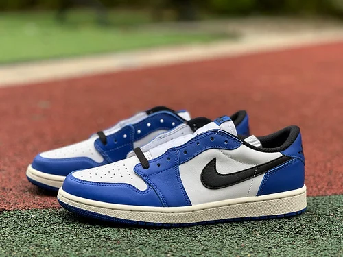 Pure Original AJ1 Low Little Lightning White Blue Black Retro Basketball Shoes CZ0790-140
