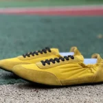 PRADA Collapse Yellow Suede Sneakers