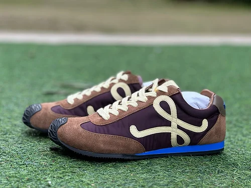 LOEWE Ballet Runner 2.0 Nylon Leather Brown Blue