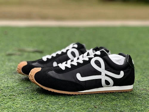 LOEWE Ballet Runner 2.0 Nylon Leather Black White Gum Sole