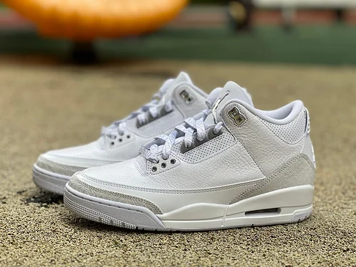 RN Pure Original AJ3 White Cat Pure White Sneakers CT8532-111