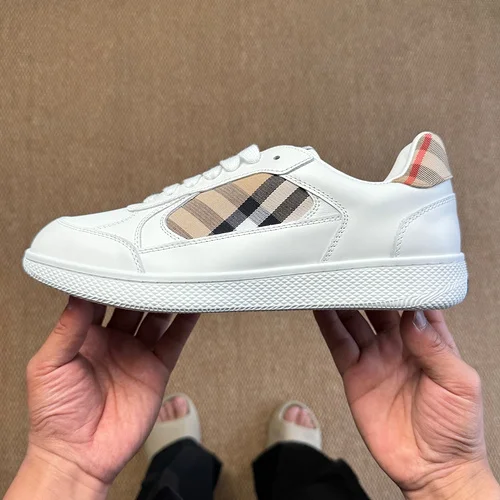 Burberry Terrace White Calf Leather Sneakers