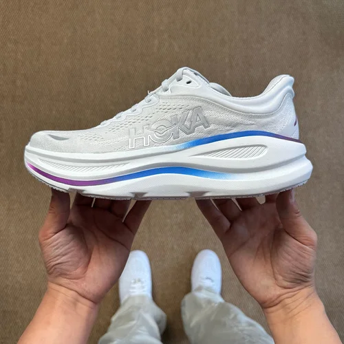 HOKA ONE ONE Bondi 9 Grey White Running Shoes 1162012/CYWH