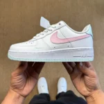3A Pure Original Air Force 1 AF1 White Pink Blue Sneakers IH0640-161